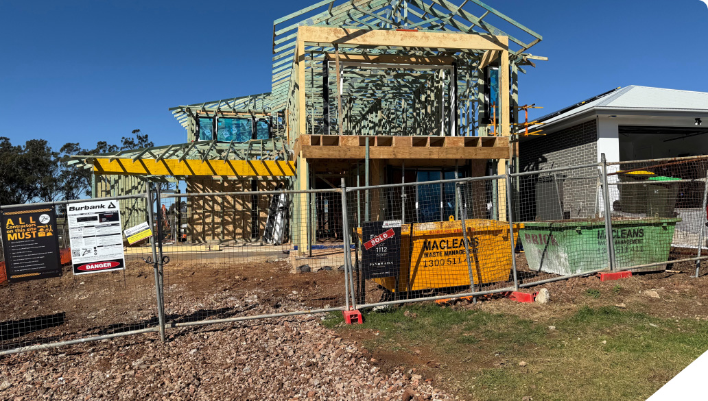 Project home at frame stage