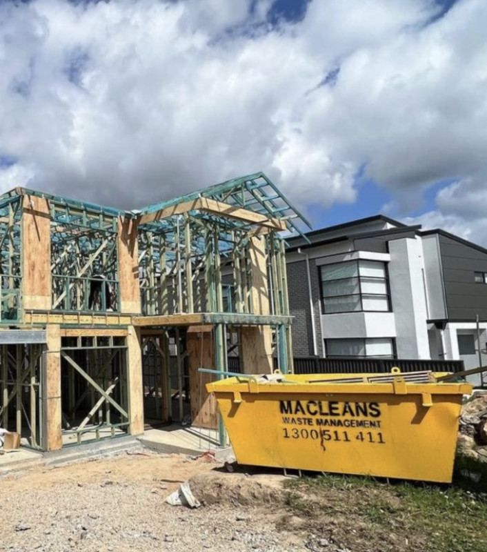 Project home site during construction